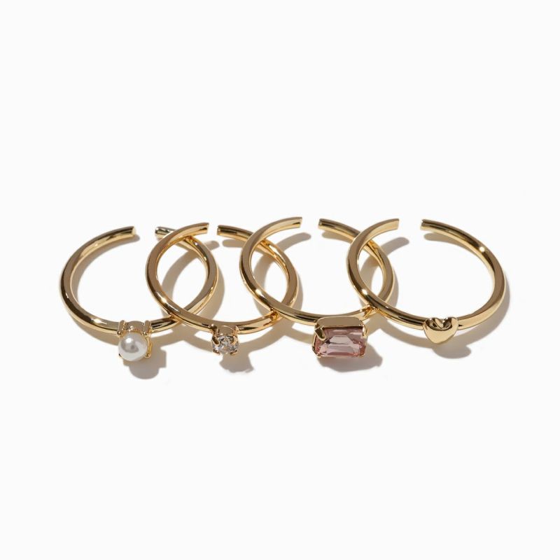 Quartet Rings Set （Pink×Gold） | CONCORDANCE