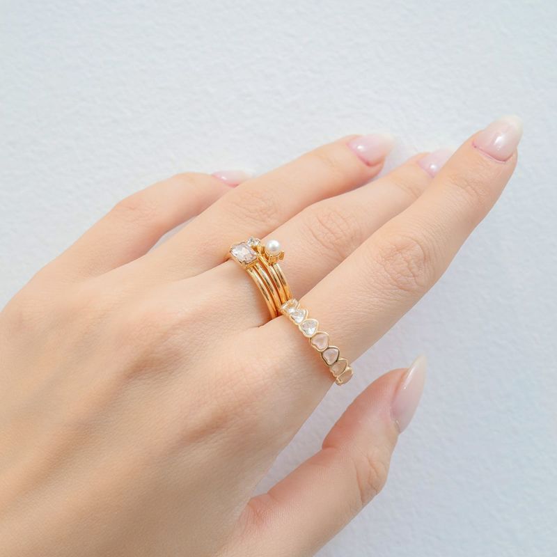 Quartet Rings Set （Pink×Gold）