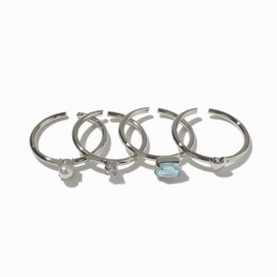 Quartet Rings Set（Blue×Silver）