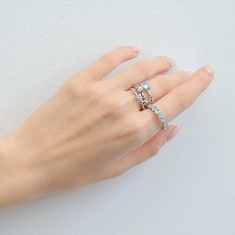 Quartet Rings Set（Blue×Silver）