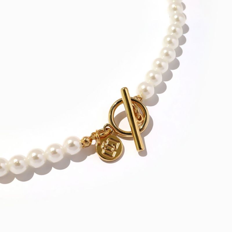 Point Bijou Pearl Necklace (Gold)