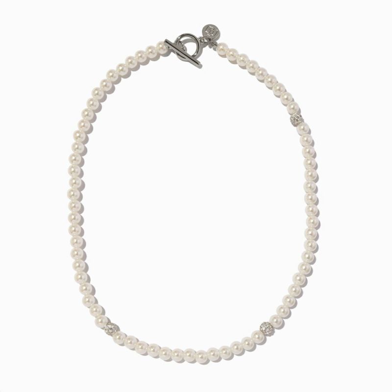 Point Bijou Pearl Necklace (Silver) | CONCORDANCE