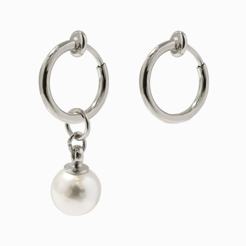 Simple Pearl Charm Set (Silver)